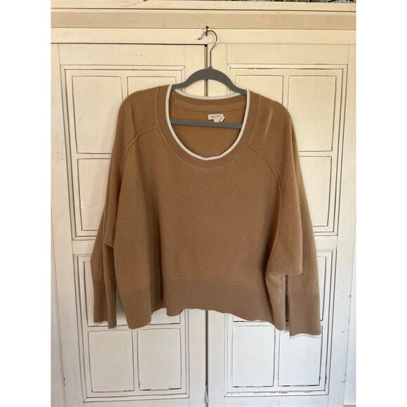 Pilcro Anthropologie size large tan cashmere sweater - Picture 2 of 5
